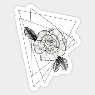 Pointillism flower Sticker